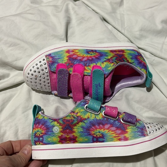 Twinkle toes 1 sparkle 3 velcro strap closure shoe that blinks on impact nwt - Picture 4 of 7